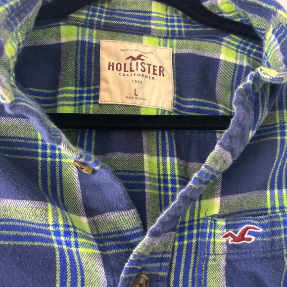 Hollister Plaid Flannel Size L - Picture 2 of 3